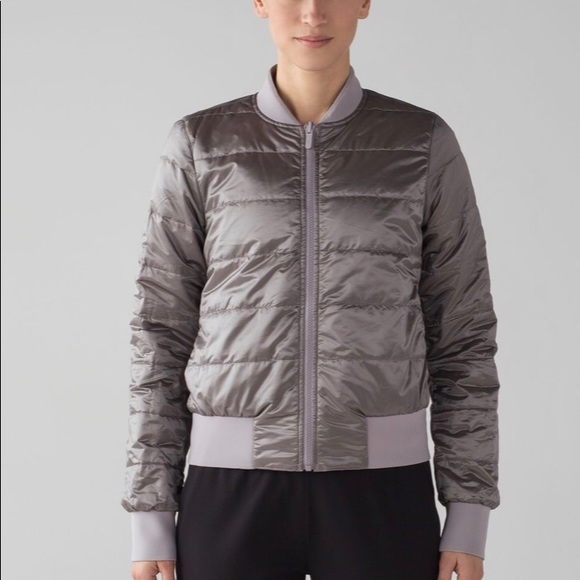 lululemon athletica Jackets & Blazers - Lululemon Non-Stop Bomber *Reversible
Dark Chrome sz 4